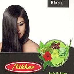 Nikhar Black Natural henna For Hair Color, with Amla, Aritha & Shikakai, Natural Mehandi for Extra Conditioning, Organic Heena for Hair Fall Control & Growth, (Pack of 20, 10gm each pouch)-picture-40