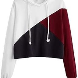 Multicolor Color Block Cotton Hoody Regular Fit Long Sleeve Womens Tshirt (POP0118450-A)-17
