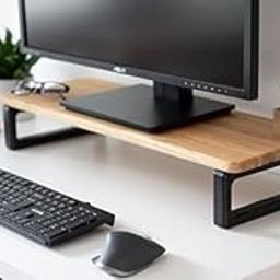 Store 90cm Long Wooden Monitor Stand with Storage Organizer for Desk, Tables, Office, Home, Studio, Study Table | Desktop Ergonomic Monitor Stand Riser (90cm)-21