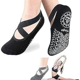 Yoga Socks & Colorful Yoga Socks for Women Non-Slip Grips & Straps, Ideal for Pilates, Pure Barre, Ballet, Dance, Barefoot Workout (Yoga)-picture-52