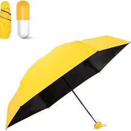 YOBLE Capsule-Shaped Umbrella – UV Coated Mini Travel Umbrella for Rain & Sun | 50+ UV Protection, Windproof Frame, Compact & Lightweight (Yellow)-image-58
