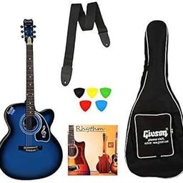 Ketostics™ Venus Special Cutaway Rosewood 41 Inch Givson Acoustic Guitar Kit with Bag, Rhythm String Set, Strap and 5 Plectrums, (Blue)-image-36