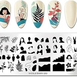 Nicole Diary Stainless Steel Nail Stamping Image Plate Design 253-image-94