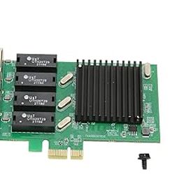PCIE NIC Network for Cat5 Utp Cat3 Utp Connection, 4 RJ45 Ports, PCI Express Ethernet LAN Adapter, Rugged Durable Support Windows Server for Linux-23
