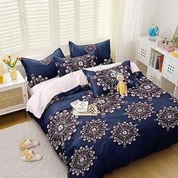 Laying Style™ 1 Single Bed AC Comforter Filled with Ultra-Soft Microfiber with 1 Same Design Single Bedsheet and 1 Pillow Covers- 3pc Comforter Set/Bedding Set-image-25