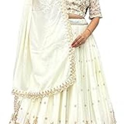 Elegant Art Silk Lehenga Choli Set for Women | Designer Ethnic Wear | Festive & Wedding Collection | Dupatta Included | Semi-Stitched/Ready to Wear-11