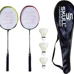 MORIKUS Aluminum Isometric Strung Badminton Racquet Set with Full Racquet Cover and 3 Pieces Feather Shuttles (Multicolor)-picture-13