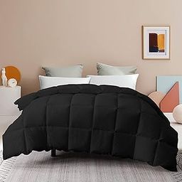 PURE ECO Lightweight All Season Comforter Double Bed Size - 250 GSM Soft Microfiber Fill - Dohar/Rajai/Blanket/Duvet Double Bed (90"X100") - Black Color-image-68