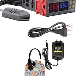 Shockley STC-3028 Dual LED Digital Thermoregulator Thermometer Hygrometer controller SHT20 Temperature Humidity Sensor Humidistat Thermostat (STC3028 + FOGGER Combo)-image-73