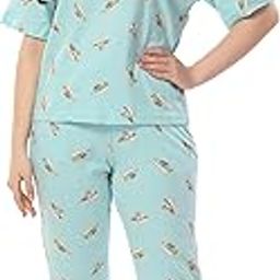 Pure Cotton Night Suits/Over Size Tshirt and Jogger Co Ord Set for Women-image-24
