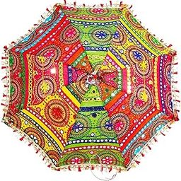 Nutts Wedding with Embroidery Work Gujrati Rajasthani Umbrella Useful for Party Decoration, Home Decor, Pre Wedding-26