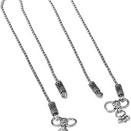 925 Sterling Silver Anklet for Women, Moh Fine Everyday Anklet Pair, Well Stamped with 925,Handcrafted Oxidized Indian Silver Payal Pair-picture-17