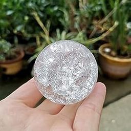 Siyaram Gallery® Water Fountain Spinning Crystal Glass Ball for Home Decoration,(Size - 5 cm) (Pack of 1) (Crystal, Transparent)-26