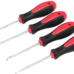 AASONS Soft Grip Handle Precision Hook And Pick Set, Car Auto Oil Seal/O-Ring Seal Gasket Pick Precision Hooks Puller Remover Set of 4 Pieces-13