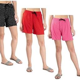 Womens Cotton Printed Shorts Hot Pants (Pack of 3)-image-55