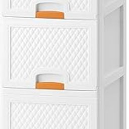 BENAVJI Multipurpose Drawer Plastic Modular Chest Storage Organizer Home, Office, Parlor, School, Home and Kids (Off White, 3 Tear)-picture-7