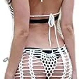 snappsy Women Nightclub Bikini Tank Swimsuit Top Short Hollow Out Beach Dresses L-picture-3