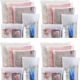 ZURATO 5pc Set Transparent Packing Bags for Travelling, Zip Bags for Clothes, Cosmetic, Jewellery, Tolitary, Shoes Storage Bag for Travel Organizer, Zip Lock Bag with Air Vent Hole (4 Set)-image-6
