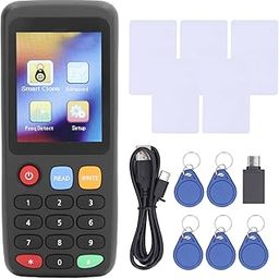 NFC RFID Copier Writer Readers Key Copier Duplicator, USB RFID Reader Copier Writer Duplicator for IC ID Cards, Key Fob,13.56mhz UID Key, IC Key NFC (5 UID Buckles 5 UID Cards)-image-3