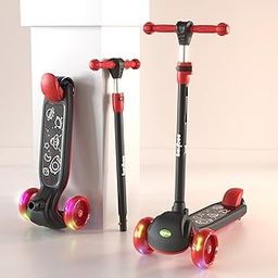 Baybee Blaze Storm 3-Wheel Skate Scooter for Kids, 3 Height-Adjustable Handle, LED PU Wheels & Brake | Runner Scooter for Boys & Girls (2-10 Years, Black)-image-22
