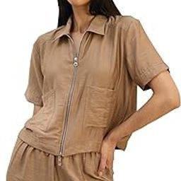 Women Solid Shorts Set-image-77