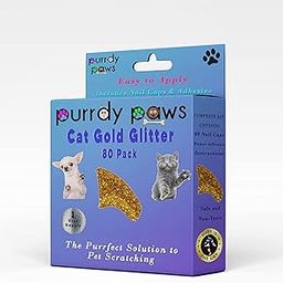 Purrdy Paws - Gold Glitter Soft Cat Nail Plugs (Medium, Gold)-image-17