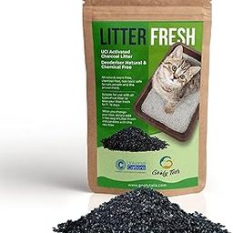 Goofy Tails Cat Litter Activated Charcoal Deodorizer 200g|Cat Litter Accessories for Odour Free Cat Litter Box| Cat Box Odour Eliminator| Ideal Topper for Cat Litter Sand| Cat Litter Box Deodorizer-14