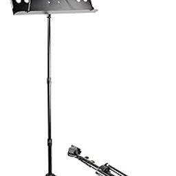kh Sheet Music Stand-Metal Professional Super notation stand Sturdy suitable for Instrumental Performance & Band & Travel Height Adjustable from 30-50 in-0