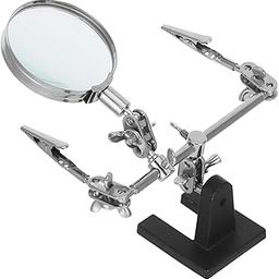 Ciieeo Heavy Duty Helping Hands Clamp Magnifying Glass Soldering Aid for Electronics Repair-image-64