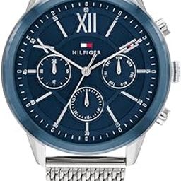 Morrison Quartz Multifunction Blue Dial Silver Stainless Steel Strap Watch for Men-picture-43
