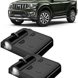 Kingsway® New Logo Mahindra Shadow Light Compatible with Scorpio N (Year 2022 Onwards) IR LED Projector Ghost Lamp Ambient Light Car Accessories, 3D Logo of Car Brand Projected on the Ground, 2 Pcs-image-74