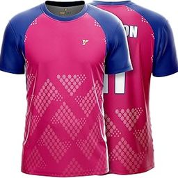 YOURJERSEY New Rajasthan IPL Cricket Jersey 2025 – Personalized with Name & Number for Kids, Men & Women. Blue-image-31