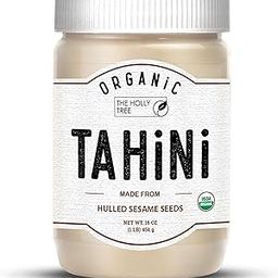 Organic Tahini 454g - Hulled Sesame Seeds - Ideal Tahini for Hummus - Smooth and Nutty Spread - 100% Pure and Natural - The Holly Tree-image-34