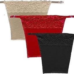 Vikimo Cotton Clip-on Mock Whole Lace Pattern Camisole Cami Secret | Clip On Mock Lace Cami Secret Cleavage Cover Feel Confident with Cover Up for Deep Neck (Free Size) Set of 3-picture-7