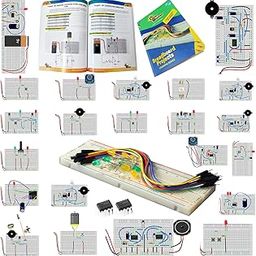 Quad Store BREADBOARD Circuit Max Projects kit to explore electronics and stem learning with book-28