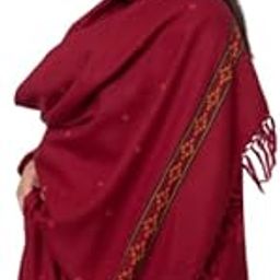 Mandir Palla Design Maroon Shawl-image-28