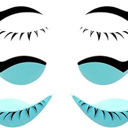Gleva Eyeliner & Eyelash Stamp Tool, Reusable Silicon Lower Eyelash Stamp Tool, Eye Makeup Tool, DIY Lower Lashes Extensions, Natural Look for Make Up Beginner (Blue)-2