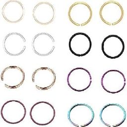 fashion accessories Surgical Steel 8mm No Rusting Clip-On Non-Pierced Nose Ring For Women And Girls (NOSERING-MULTIMIX_20)-image-35