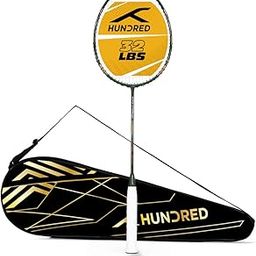Hundred Super Storm Strung Badminton Racket with Full Cover | 77 Grams | Maximum Tension ≤32 (Olive)-picture-28
