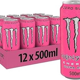 Monsters Energy Drink Ultra Rosa, Zero Sugar Energy Drink, 500ml, Pack of 12 (From UK)-image-83