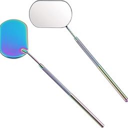 INOG Eyelash Mirror Stainless Steel Eyelash Makeup Mirror, Eyelash Extensions Accessories for Lash Extension Supplies (Rainbow)-33