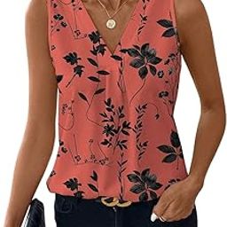Women’s Cute Bow Print Ruffle Sleeve Blouse – Elegant V-Neck Summer Top – Stylish Casual Sleeveless Shirt for Office, Vacation – Chic Feminine Fashion for Modern Women-image-65