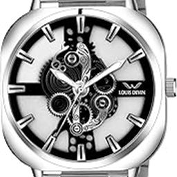 Stainless Steel Chain Analog Wrist Watch for Men (Black Dial) | LD-G081-BLK-CH-6