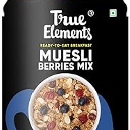 True Elements Berries Mix Muesli 1kg - Berries Muesli with Cranberry and Blueberry | Berries Mix Muesli | Diet Food | Protein Rich Muesli | Healthy Breakfast Cereal-image-50