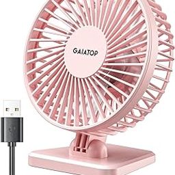 Gaiatop Small Desk Fan, Portable 3 Speeds Wind Desktop Table Cooling Fan in Single Button, Adjustment Mini Personal Fan for Home Desktop Office Car Outdoor-image-44