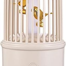 G.FIDEL Mini Humidifier for Bedroom, Bird Cage Design Three Musical Modes,Warm Light, Diffuser for Home, Personal Portable Essential Humidifier for Bedroom Nightstand,Office Desk,Travel,Plants-picture-27