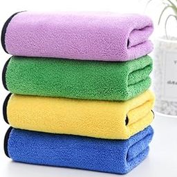 Outlay Home Scratchless Microfiber Cloth & Towel-Thick Lint Free Multipurpose for Automotive Car Bike scooty Cleaning Polishing Washing & Detailing - 30x40 cms, 800 GSM - Multicolor, 4 Pieces-image-88