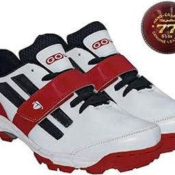Pace White/Red cricket shoes Size-10 with TR-77-R Cricket Leather Ball Veg Tanned Red-image-23