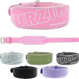 9 mm Leather Weight Lifting Belt for Women 4 inch Padded Gym Lumbar Back Support for Workout Squat Deadlift Training Weight Training Belt(A-Pink/XS)-17
