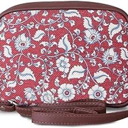 Sling Bag | Crossbody Bags for Women | Women's Handbags | Stylish | Vegan Leather Evening Bag | Travel & Office Use | Purse and Wallet | Chittoor Red Kalamkari Print-34